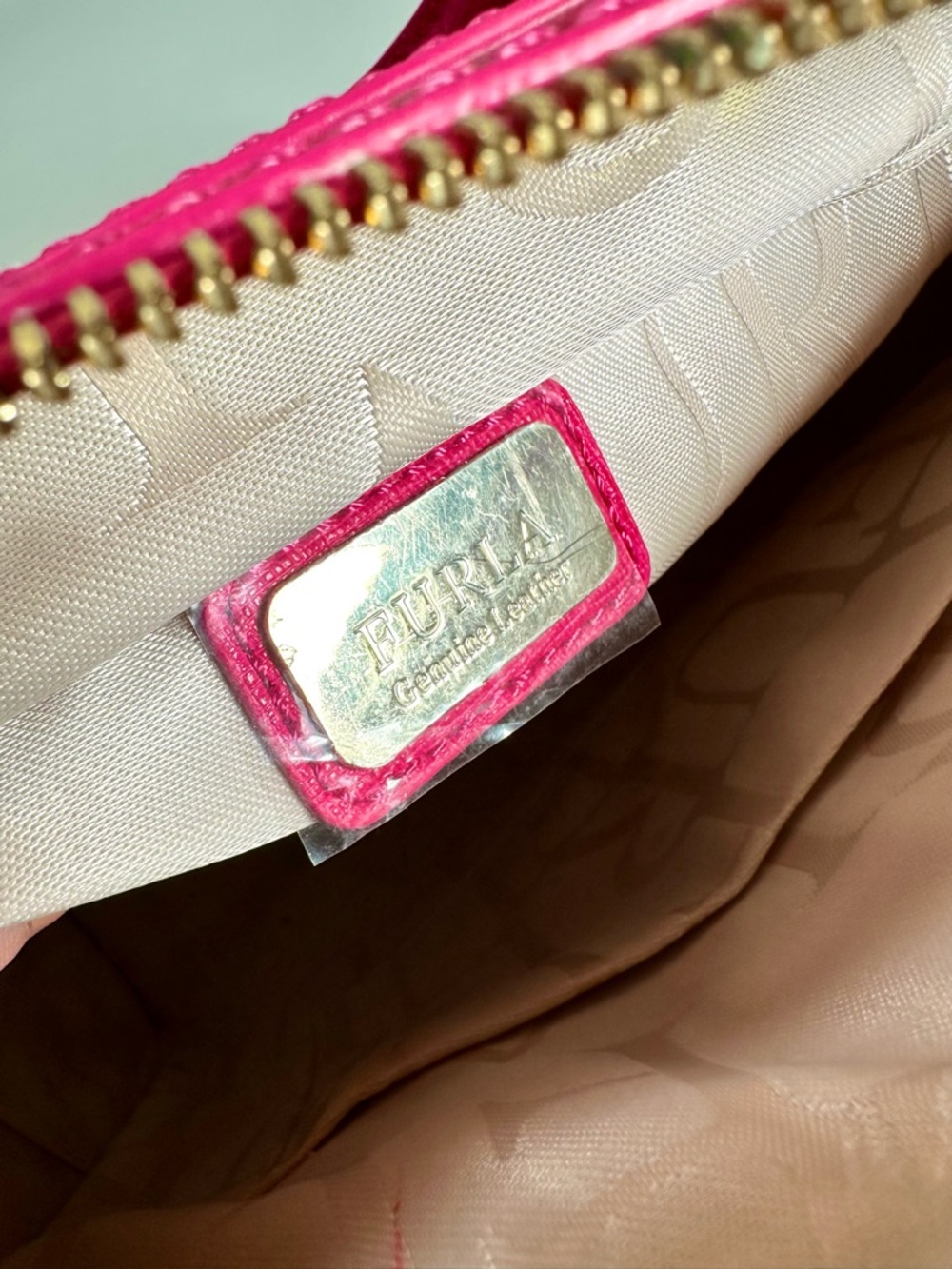 Furla Elena Saffiano Leather Satchel Bag in Fuschsia - Picture 11 of 14